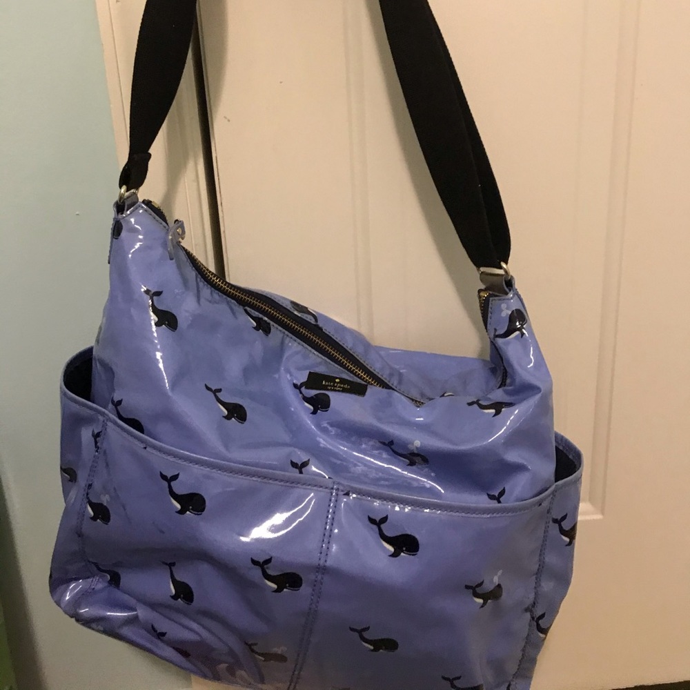 Blue Kate Spade Whale Diaper Bag